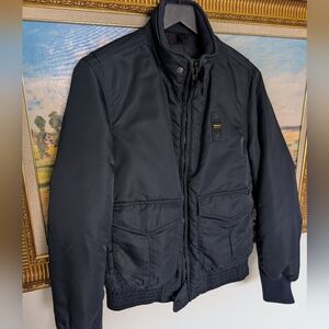 Blauer Heavy Black Bomber Jacket Medium